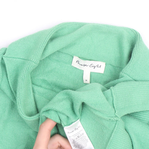 Phase Eight Women’s Green Roll Neck Cotton Cashmere Jumper Size M