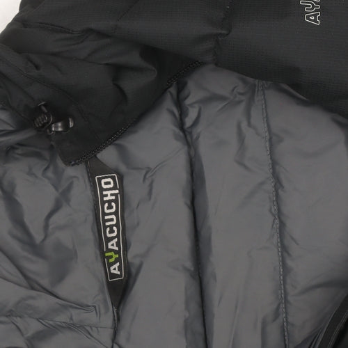 Ayacucho Men's Black Hooded Puffer Jacket M Outdoor Winter Coat