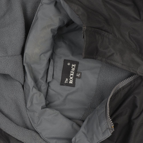 The Rockface Men's Black XL Waterproof Hooded Parka Jacket
