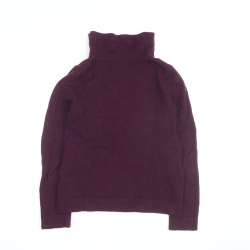 Hobbs Women’s Purple Roll Neck Wool Cashmere Jumper Size S
