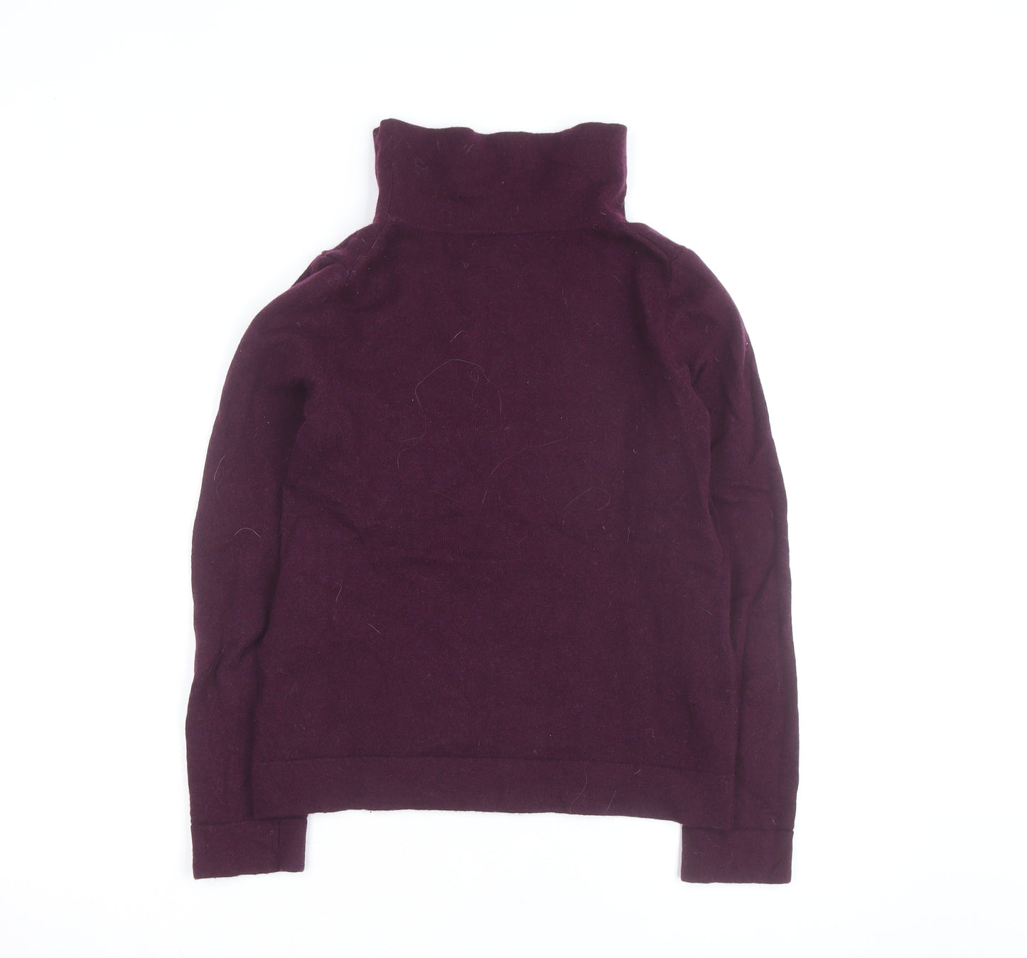 Hobbs Women’s Purple Roll Neck Wool Cashmere Jumper Size S