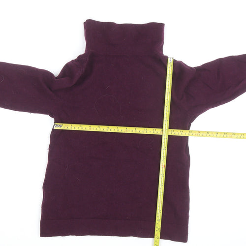 Hobbs Women’s Purple Roll Neck Wool Cashmere Jumper Size S