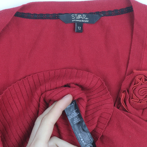 Star by Julien Macdonald Red Women’s Size 12 Knit Cardigan