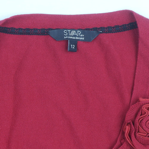 Star by Julien Macdonald Red Women’s Size 12 Knit Cardigan