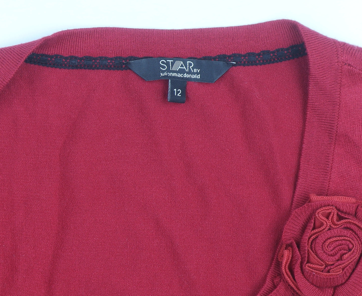 Star by Julien Macdonald Red Women’s Size 12 Knit Cardigan