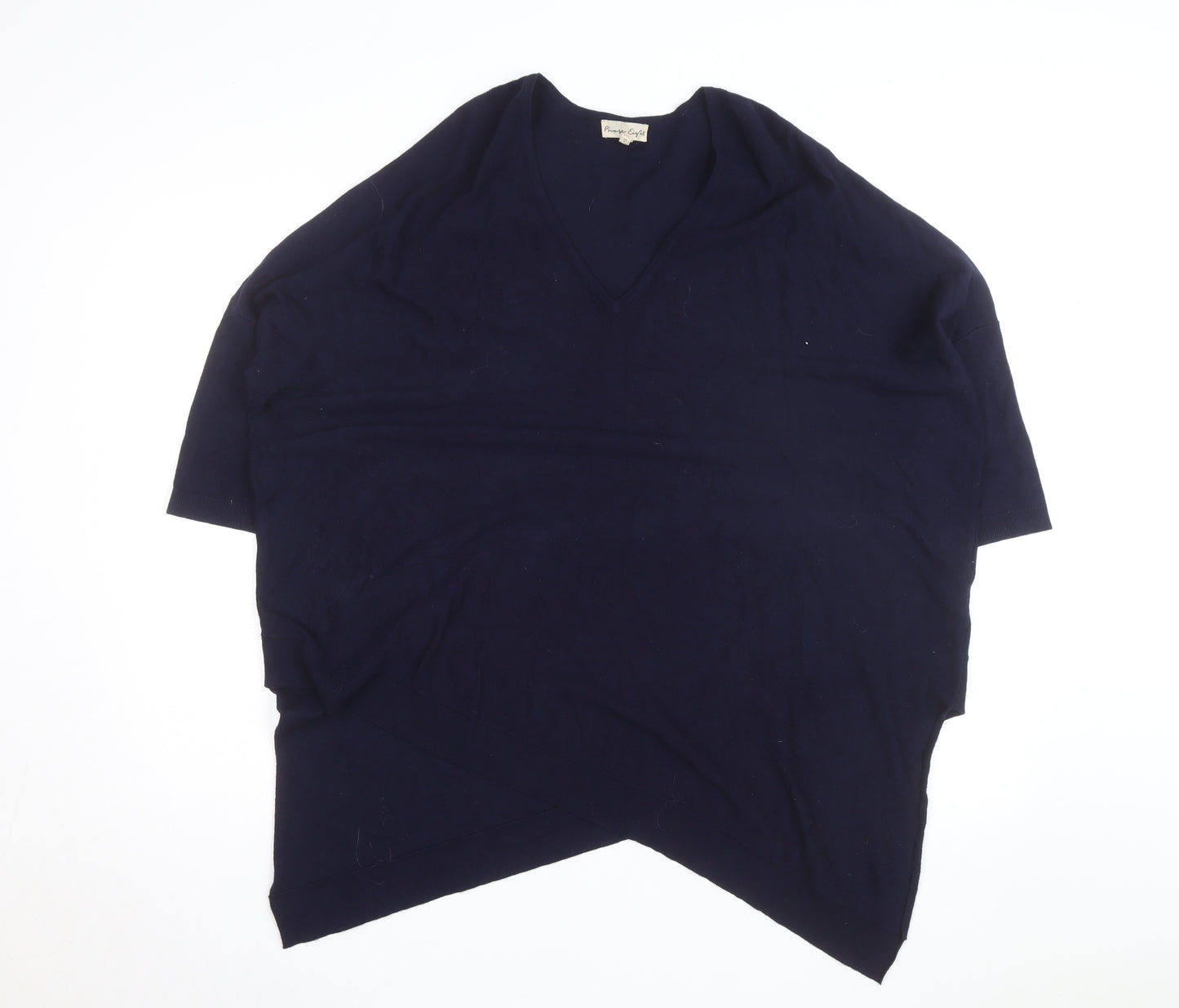 Phase Eight Women's Blue V-Neck Knit Cape Jumper Size M