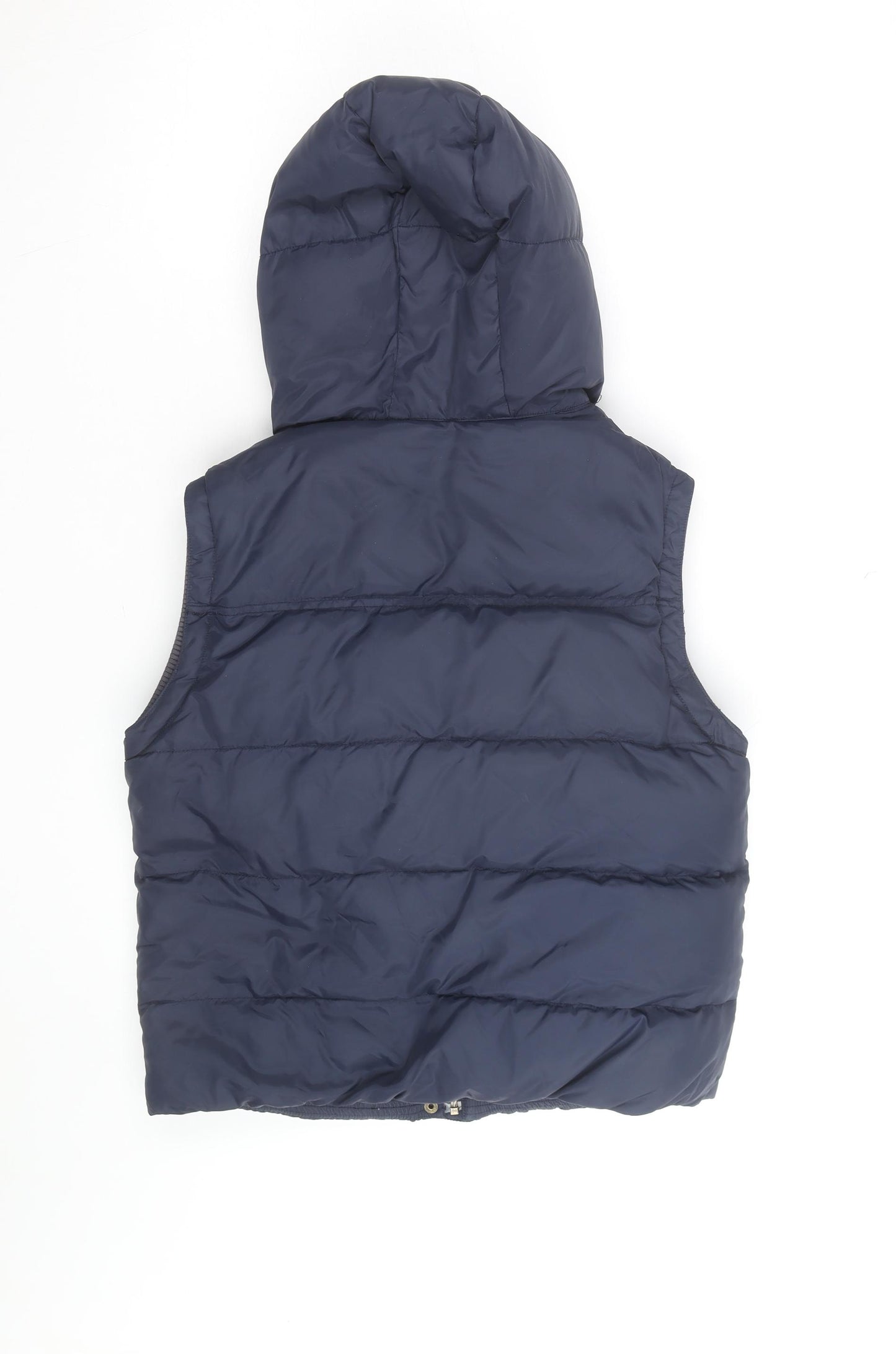 Jack Wills Womens Blue Puffer Hooded Waistcoat Size 12