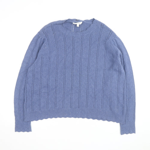 Marks and Spencer Women’s Blue Knit Crew Neck Jumper Size 12
