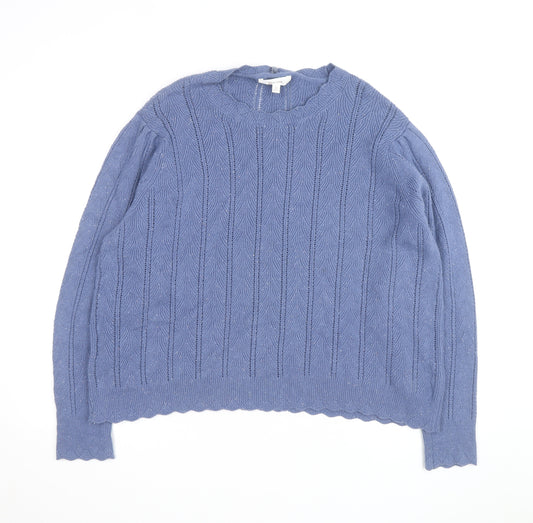 Marks and Spencer Women’s Blue Knit Crew Neck Jumper Size 12