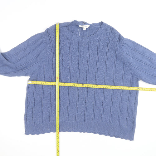 Marks and Spencer Women’s Blue Knit Crew Neck Jumper Size 12