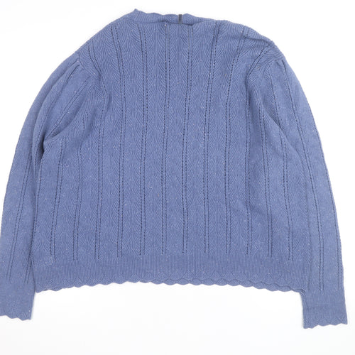 Marks and Spencer Women’s Blue Knit Crew Neck Jumper Size 12