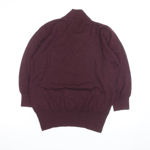 Jasper Conran Womens Purple Wool Blend Cowl Neck Jumper Size 18