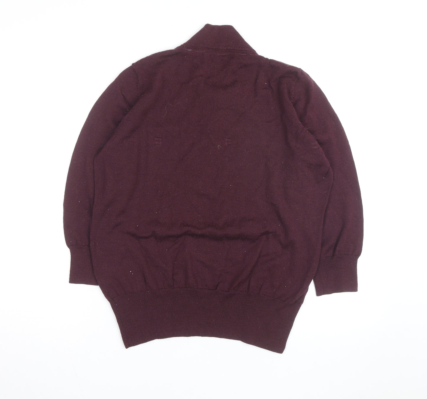 Jasper Conran Womens Purple Wool Blend Cowl Neck Jumper Size 18