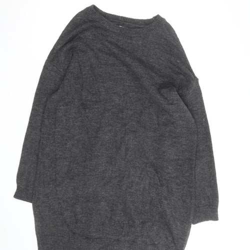 ASOS Women’s Grey Wool Blend Crew Neck Long Sleeve Jumper Size S