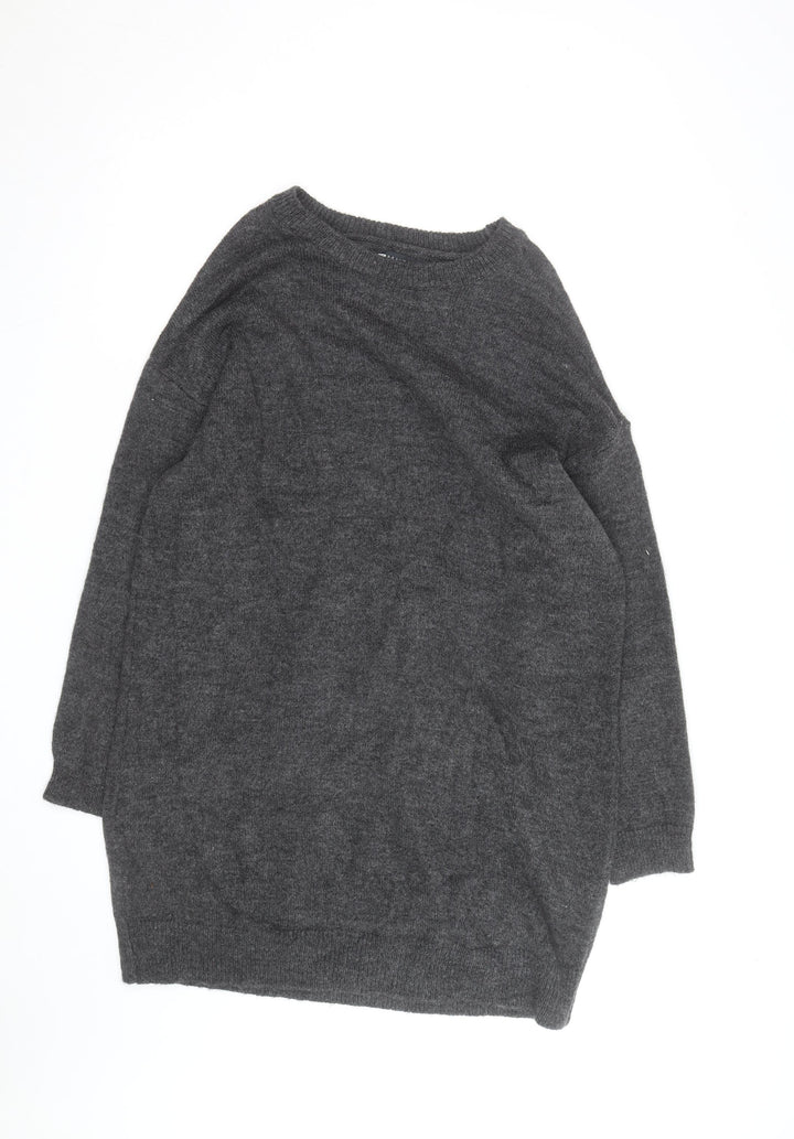 ASOS Women’s Grey Wool Blend Crew Neck Long Sleeve Jumper Size S