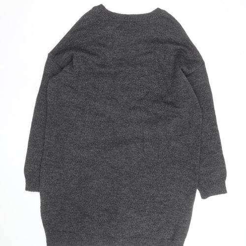 ASOS Women’s Grey Wool Blend Crew Neck Long Sleeve Jumper Size S