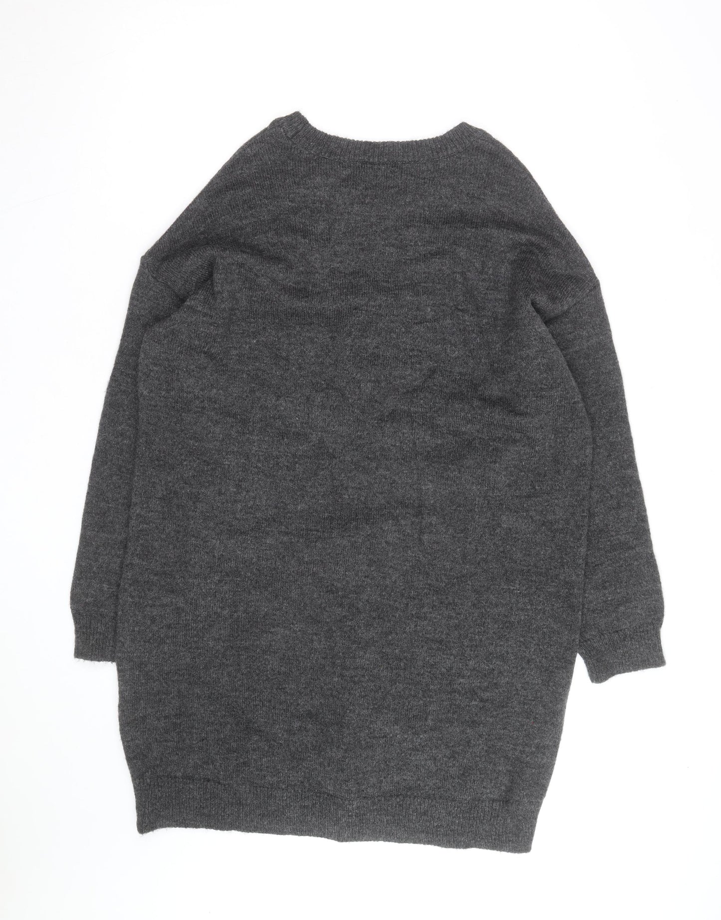 ASOS Women’s Grey Wool Blend Crew Neck Long Sleeve Jumper Size S