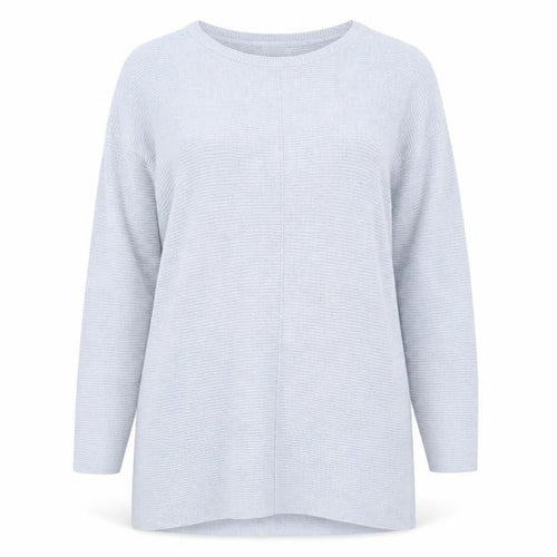 Cotton Traders Women Blue Knit Long Sleeve Shift Dress M