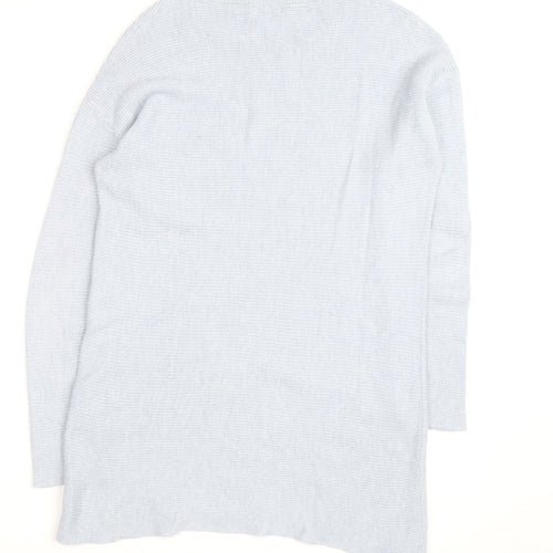 Cotton Traders Women Blue Knit Long Sleeve Shift Dress M