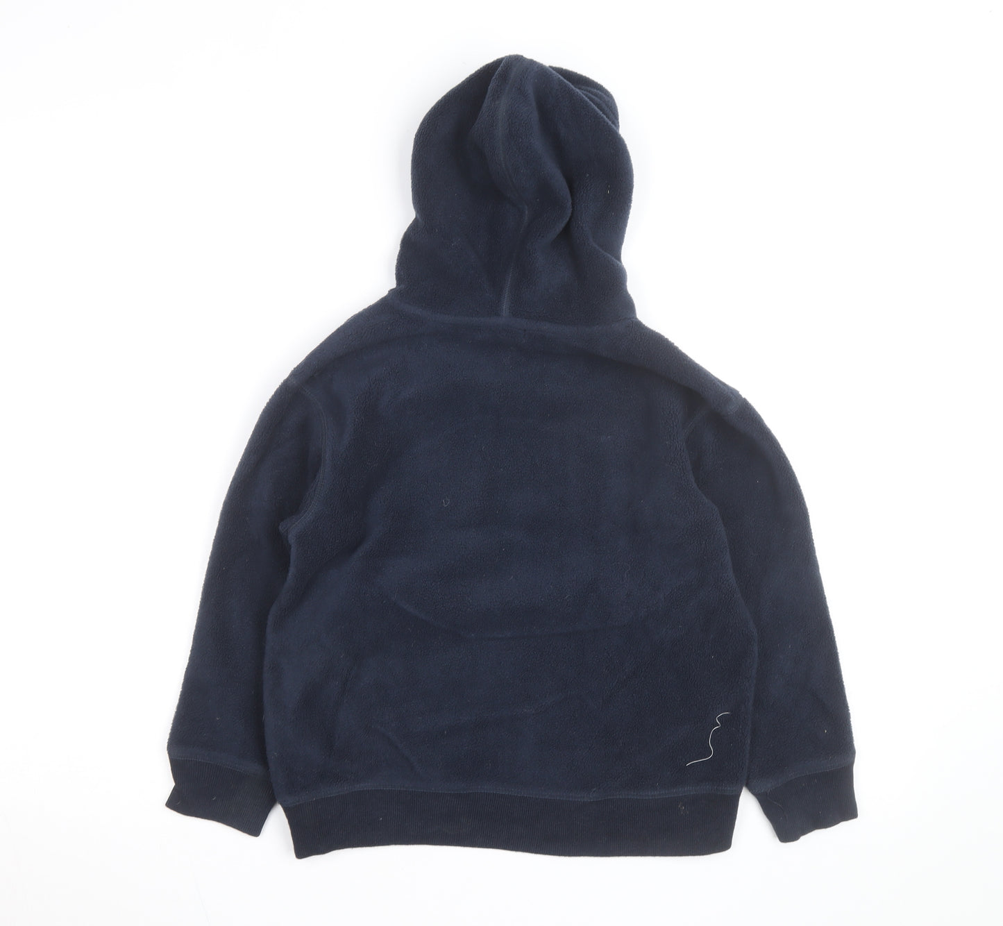 GAP Boys Navy Fleece Pullover Hoodie 6-7 Years Logo Print Warm Winter Top