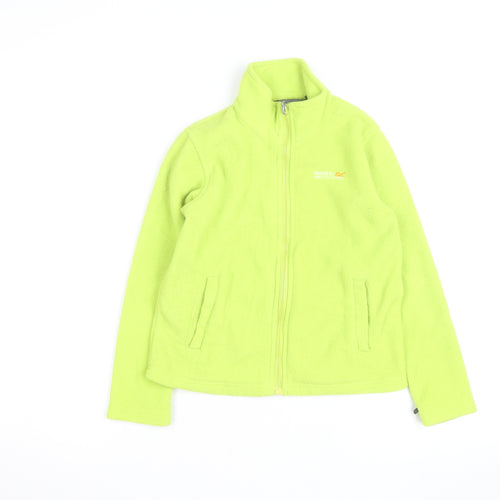 Regatta Boys Green Fleece Full Zip Basic Jacket 7-8 Years Outdoor Wear