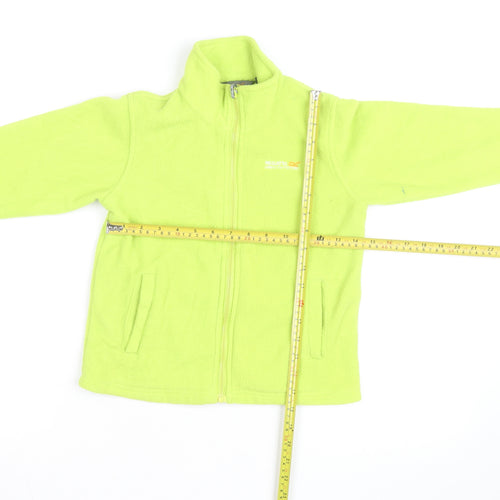 Regatta Boys Green Fleece Full Zip Basic Jacket 7-8 Years Outdoor Wear