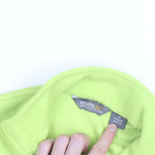 Regatta Boys Green Fleece Full Zip Basic Jacket 7-8 Years Outdoor Wear