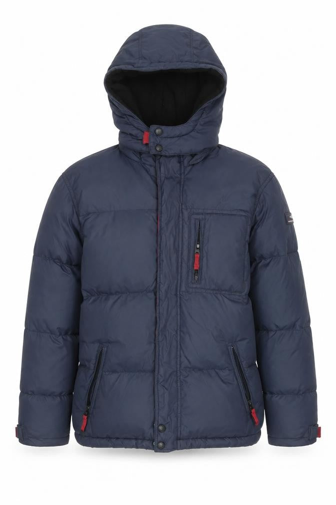 Gap Mens Blue Hooded Puffer Jacket Size L Warm Winter Coat