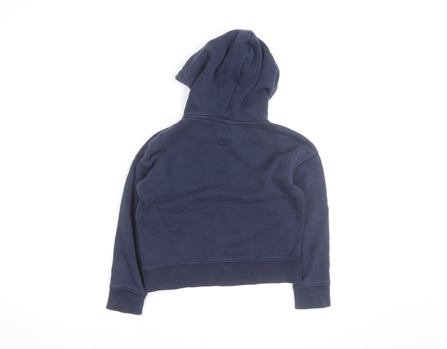 GAP Boys Navy Blue Pullover Hoodie 6-7 Years Cotton Blend Logo Design