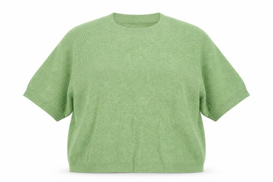 Front view of FatFace Women's Green Cotton Knit Button Cardigan, size 18