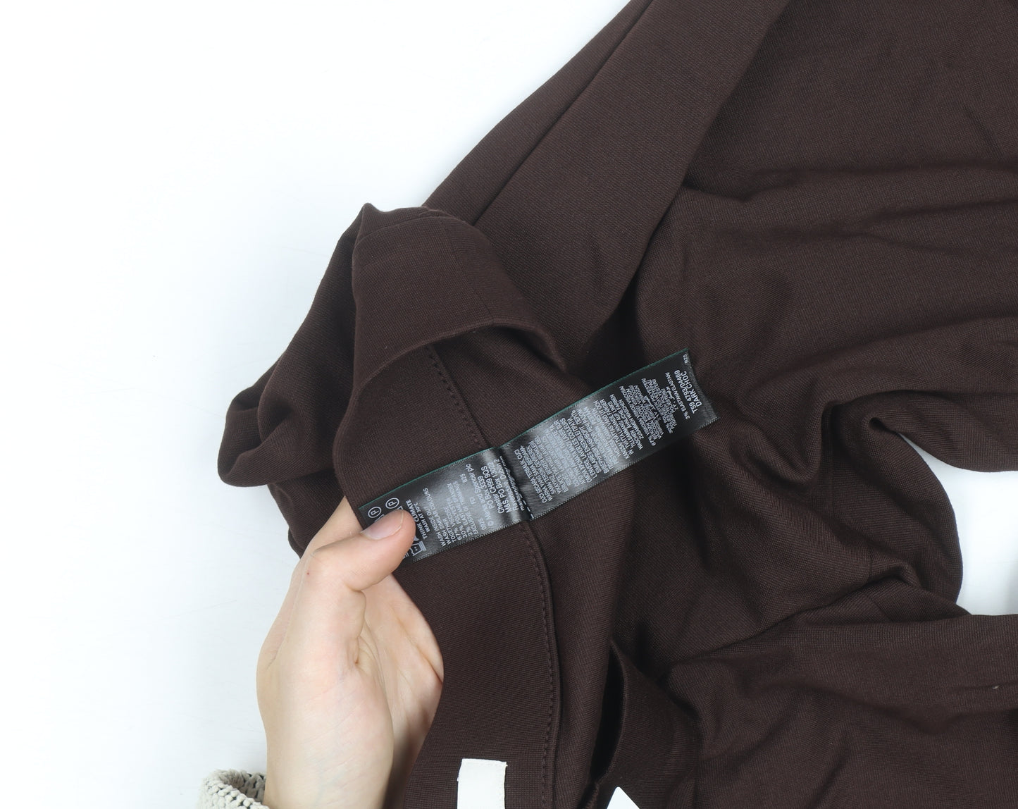 Marks and Spencer Women Brown Size 18 Wide-Leg Stretch Jersey Trousers