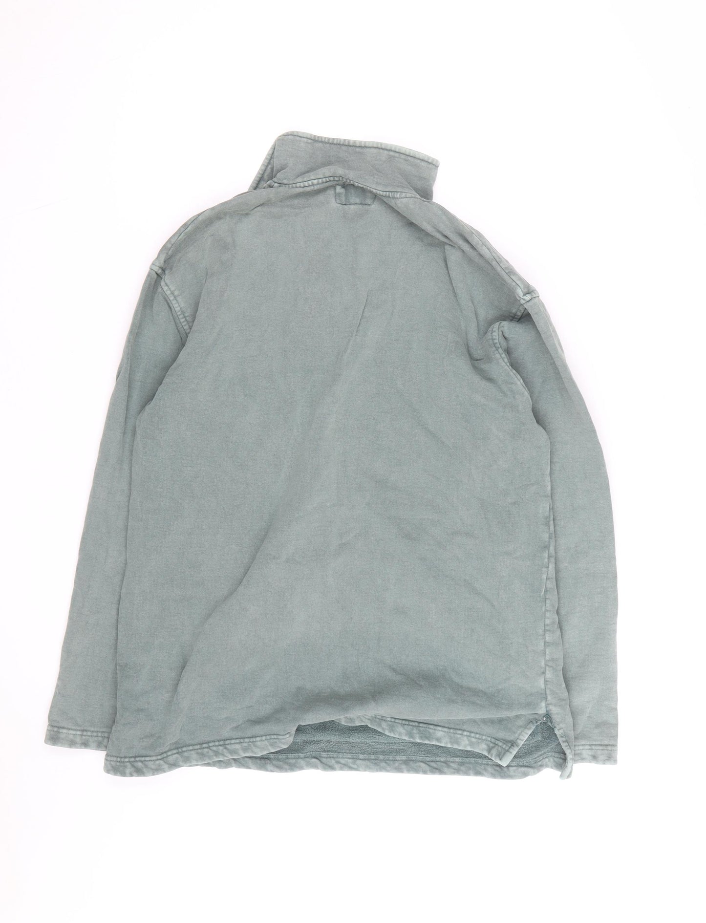 Weird Fish Men’s Green 1/4 Zip Cotton Pullover Sweatshirt M