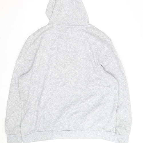 Slazenger Men's Grey 2XL Pullover Hoodie with Logo and Pocket