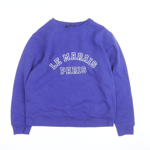 Marks and Spencer Men's Blue Le Marais Paris Pullover Sweatshirt S