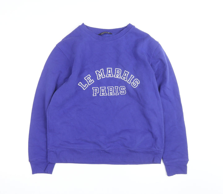 Marks and Spencer Men's Blue Le Marais Paris Pullover Sweatshirt S