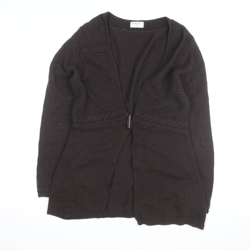 Kaliko Women's Brown Wool Blend Long Sleeve V-Neck Cardigan Size 10
