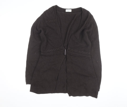 Kaliko Women's Brown Wool Blend Long Sleeve V-Neck Cardigan Size 10
