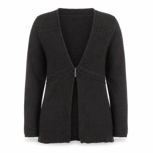 Kaliko Women's Brown Wool Blend Long Sleeve V-Neck Cardigan Size 10