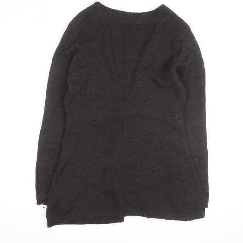 Kaliko Women's Brown Wool Blend Long Sleeve V-Neck Cardigan Size 10
