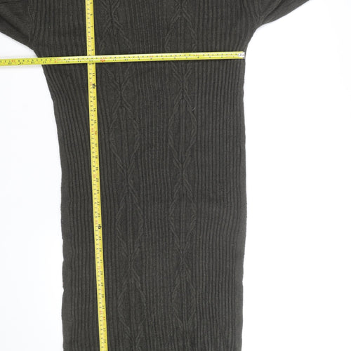 Michael Kors Women Green Knit Jumper Midi Dress Size M