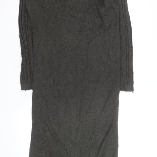Michael Kors Women Green Knit Jumper Midi Dress Size M
