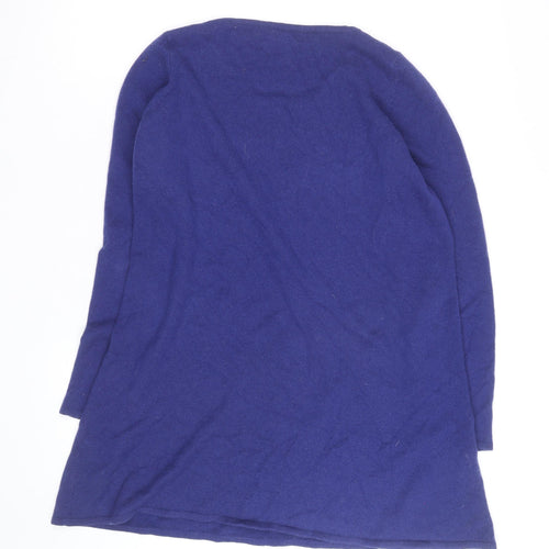 Marks and Spencer Women Blue Cashmere Jumper Size 14 Regular Fit