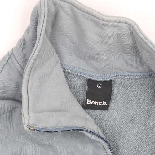 Bench Men's Blue Full Zip Fleece Sweatshirt Size L