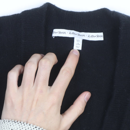 & Other Stories Women Black Wool Long Sleeve Cardigan Size M