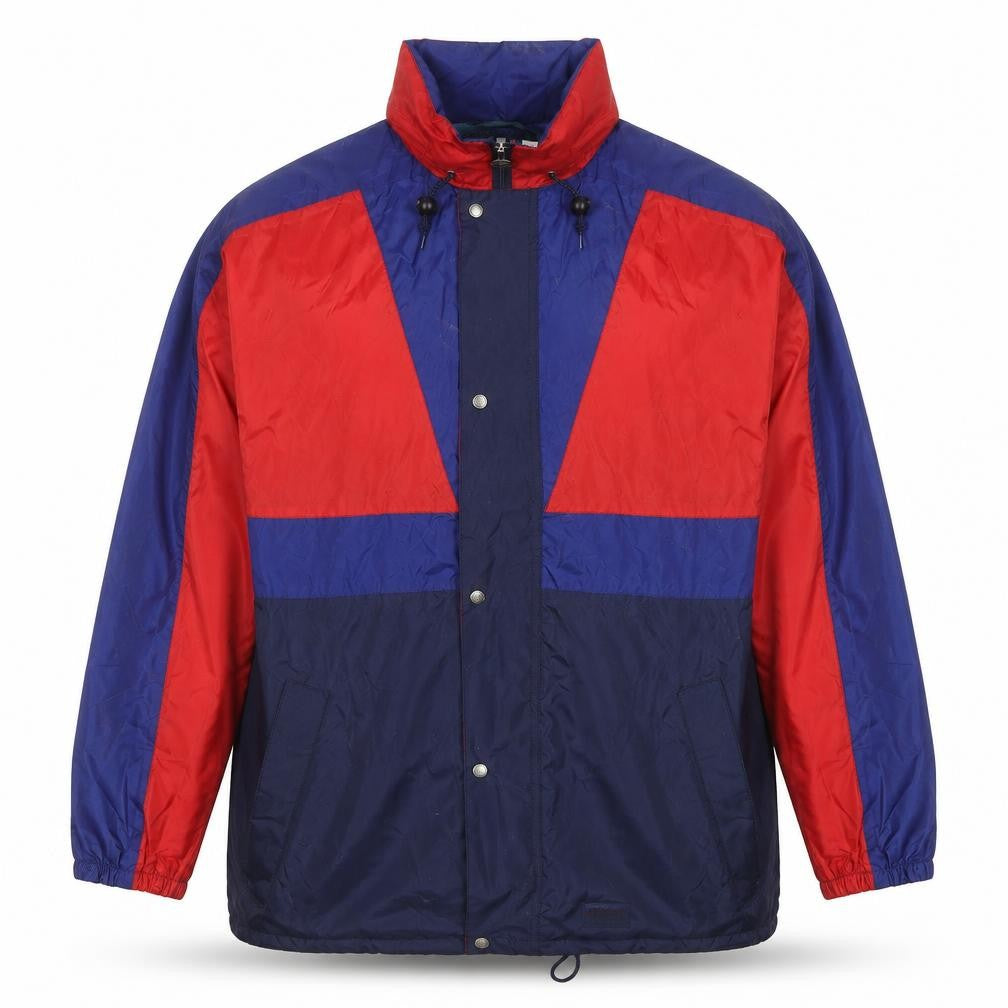 Jeantex Men's Blue Red Waterproof Windbreaker Jacket Size M Outdoor