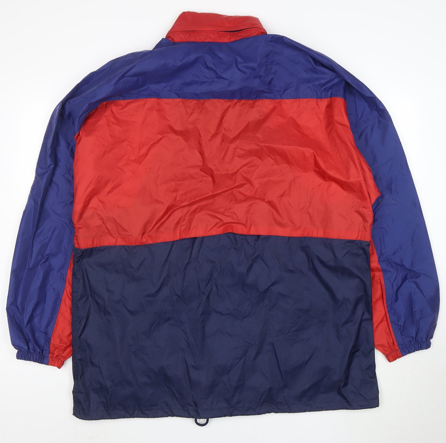 Jeantex Men's Blue Red Waterproof Windbreaker Jacket Size M Outdoor