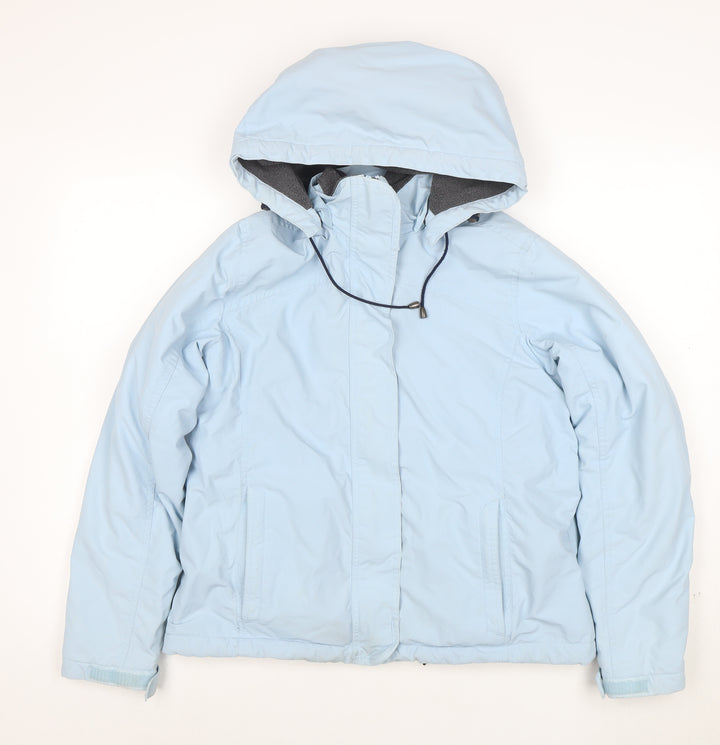 Lands' End Women's Blue Petite S Hooded Parka Jacket