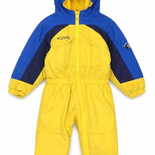 Columbia Boys Yellow Blue Hooded Snowsuit 4 Years Winter Full Zip Outdoor