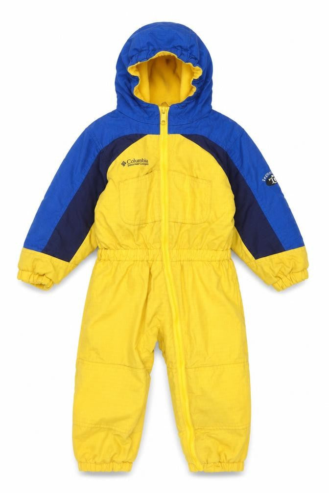 Columbia Boys Yellow Blue Hooded Snowsuit 4 Years Winter Full Zip Outdoor