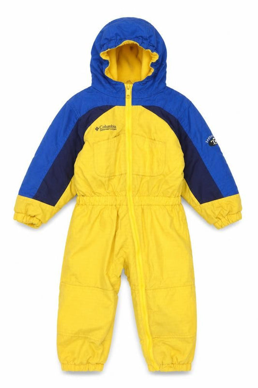 Columbia Boys Yellow Blue Hooded Snowsuit 4 Years Winter Full Zip Outdoor